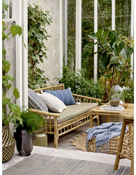 Mesa Auxiliar SOLE 90x50 cm, Bambú Natural - Bloomingville. Vackart