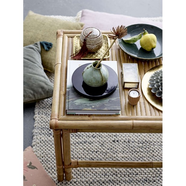 Mesa Auxiliar SOLE 90x50 cm, Bambú Natural - Bloomingville. Vackart