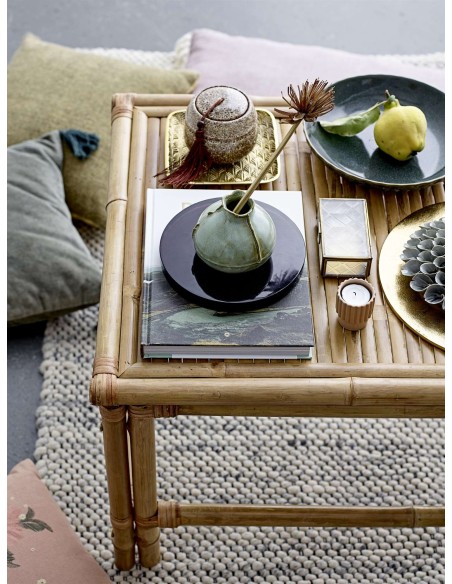 Mesa Auxiliar SOLE 90x50 cm, Bambú Natural - Bloomingville. Vackart