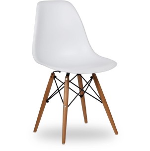 Silla Eames DSW Blanco Alta Calidad Inspiración Eames DSW de Charles & Ray Eames-