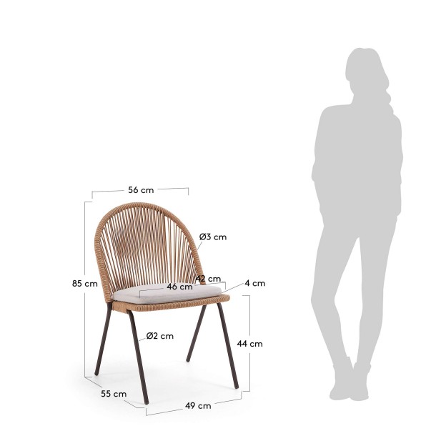 Silla Shann beige CC0720S12 - Kave Home, Vackart Silla Shann beige CC0720S12 - Kave Home, Vackart