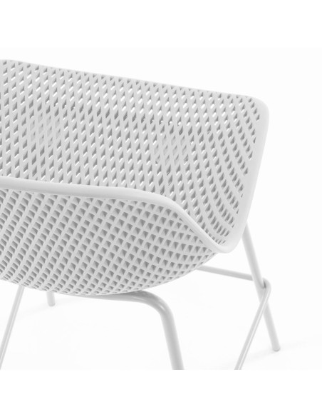 Taburete Alto QUINBY, Plástico Blanco - Kave Home. Vackart