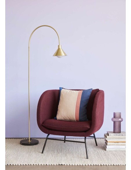 Lámpara de Pie ELKJA, Latón / Mármol Negro - Hübsch. Vackart