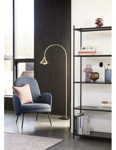 Lámpara de Pie ELKJA, Latón / Mármol Negro - Hübsch. Vackart