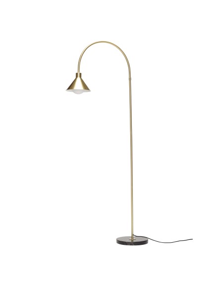 Lámpara de Pie ELKJA, Latón / Mármol Negro - Hübsch. Vackart