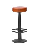 Taburete ALEXIS 78 cm, acero/piel