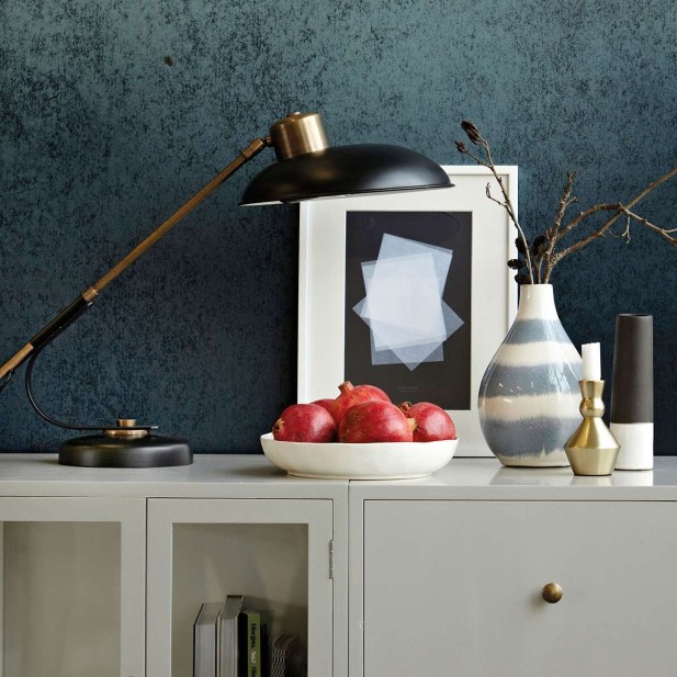 Lámpara de Mesa ART DECO, Negro / Latón - House Doctor. Vackart