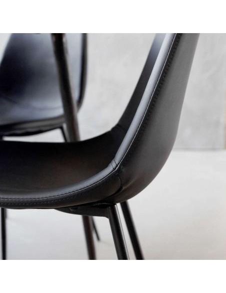 Silla de Comedor FORMS, Negro - House Doctor. Vackart