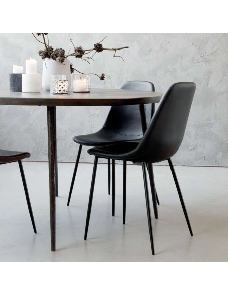 Silla de Comedor FORMS, Negro - House Doctor. Vackart