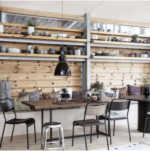 Mesa KANT de Comedor 240x90 cm, Madera Natural / Metal - House Doctor. Vackart 2