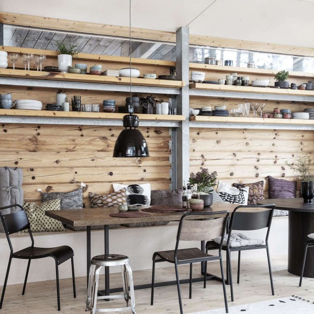 Mesa KANT de Comedor 240x90 cm, Madera Natural / Metal - House Doctor. Vackart