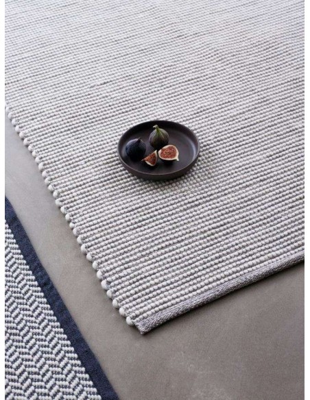 Alfombra POPPY 120x180 cm, Algodón Blanco / Gris - Hübsch. Vackart