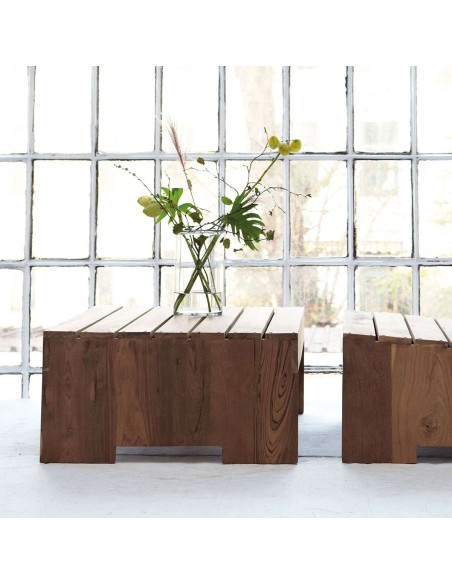 Mesa Auxiliar WOODIE, Madera Natural - House Doctor. Vackart