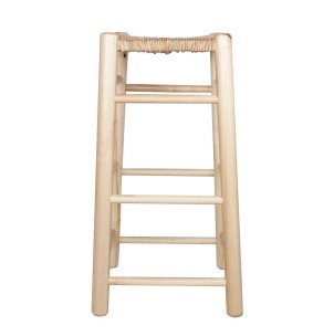 Taburete ALEXANDRIA Natural 72 cm. Taburete alto estilo rústico Lixue fabricado en madera de chopo decora tu casa con Vackart