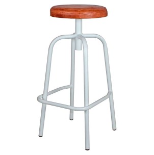 Taburete DONOVAN 79 cm, blanco - Vackart, taburetes estilo industrial 