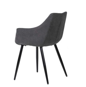 Silla con Brazos KØGER, Tapiz Gris Oscuro / Metal Negro. Vackart 2