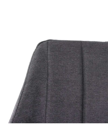 Silla con Brazos KØGER, Tapiz Gris Oscuro / Metal Negro. Vackart