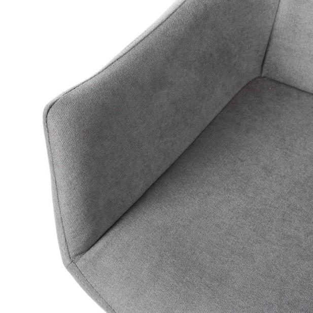 Silla con Brazos KØGER, Tapiz Gris Claro / Metal Negro. Vackart Silla con Brazos KØGER, Tapiz Gris Claro / Metal Negro. Vackart