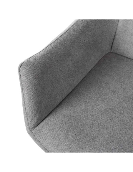 Silla con Brazos KØGER, Tapiz Gris Claro / Metal Negro. Vackart
