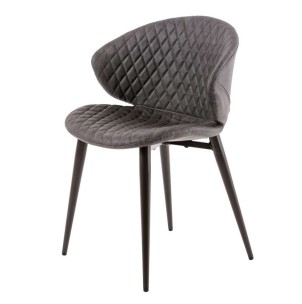 Silla LISELJA, Tapiz Gris Oscuro / Metal Negro - Vackart. Exclusivas y modernas sillas de diseño nórdico en Vackart, tu tienda de diseño online.