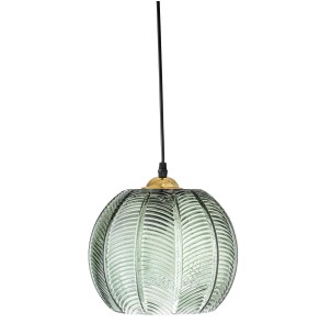 Lámpara de Techo LUKSUS, Vidrio Verde / Latón - Bloomingville. Las exclusivas lámparas de diseño nórdico de Bloomingville en Vackart, tu tienda de diseño online.