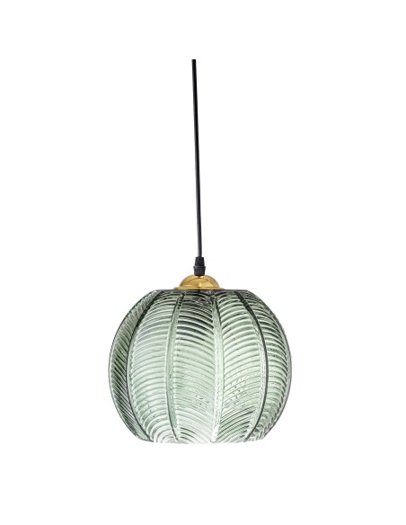 Lámpara de Techo ADAR, Vidrio Verde / Latón - Bloomingville. Vackart