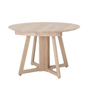 Mesa OWEN de Comedor Extensible Ø118, Roble Natural - Bloomingville. Las modernas mesas de diseño nórdico de Bloomingville en Vackart, tu tienda de diseño online.