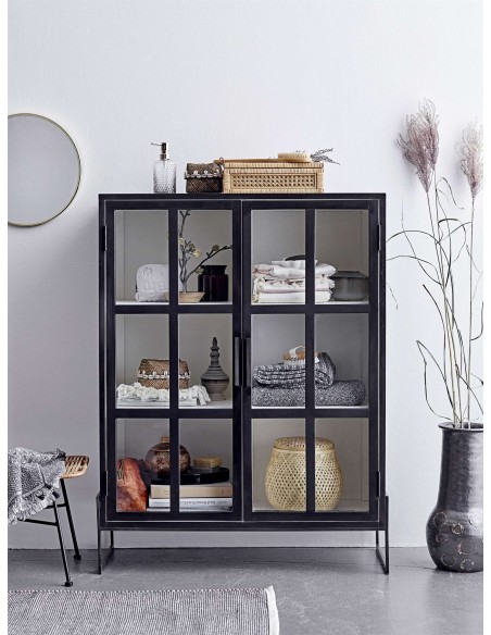 Vitrina OPAL, Roble Negro / Metal - Bloomingville. Vackart