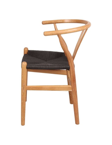 Silla Wishbone Natural Black, Inspiración - Vackart