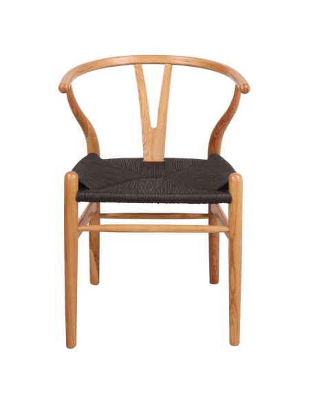 Silla Wishbone Natural Black, Inspiración - Vackart