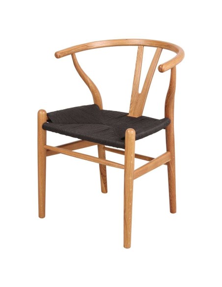 Silla Wishbone Natural Black, Inspiración - Vackart