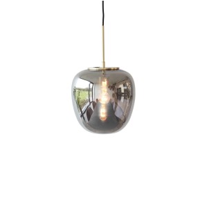 Lámpara de Techo GRÅFTAE Ø30 cm, Vidrio Gris / Latón - Hübsch. Las exclusivas lámparas de diseño nórdico de Hübsch en Vackart, tu tienda de diseño online.