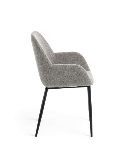 Silla KONNA, Textil Gris Claro - Kave Home. Vackart