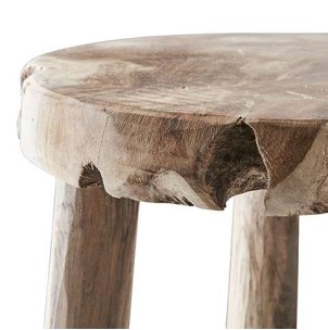 Taburete Bajo PALLE Ø38 cm, Teca Natural - Affari. Vackart 2