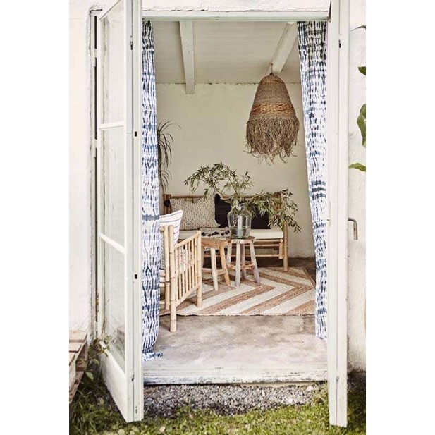 Taburete Bajo PALLE Ø38 cm, Teca Natural - Affari. Vackart