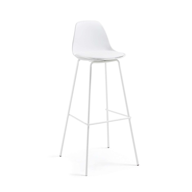 Taburete Alto BRIGHTER 75 cm, Blanco - Kave Home. Vackart