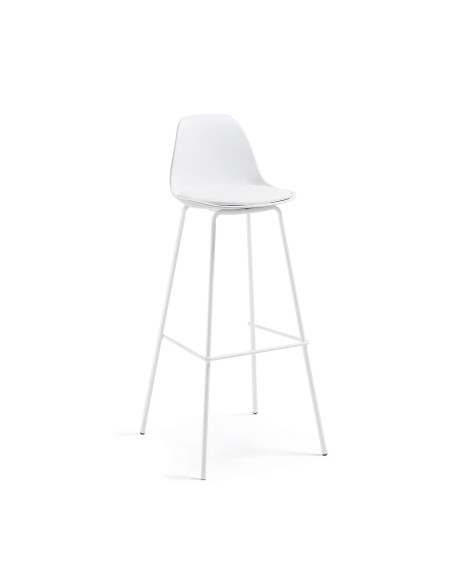 Taburete Alto BRIGHTER 75 cm, Blanco - Kave Home. Vackart