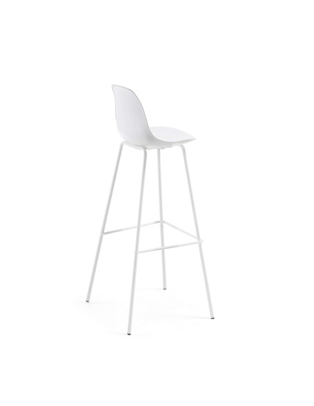Taburete Alto BRIGHTER 75 cm, Blanco - Kave Home. Vackart