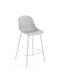 Taburete Quinby blanco altura 65 cm - Kave Home