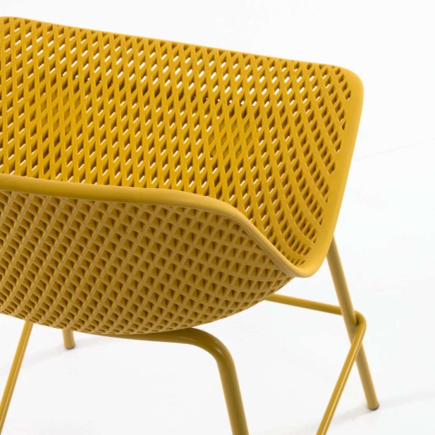 Taburete Quinby amarillo altura 65 cm - Kave Home