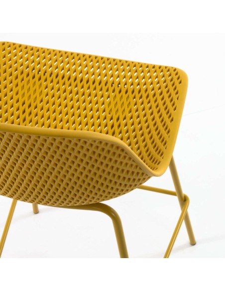 Taburete Quinby amarillo altura 65 cm - Kave Home