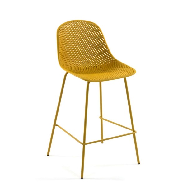 Taburete Quinby amarillo altura 65 cm - Kave Home