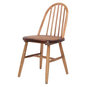 Silla APPLE, Madera Olmo / Ratán Natural. Vackart