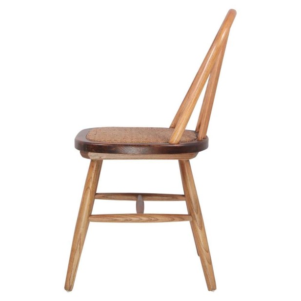 Silla APPLE, Madera Olmo / Ratán Natural. Vackart