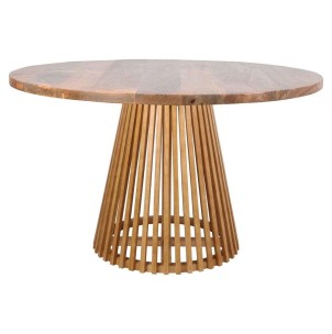 Mesa SOLOMON MANGO Ø110 cm de Comedor, Madera Natural - Vackart. Modernas y exclusivas mesas de diseño nórdico en Vackart, tu tienda de diseño online.