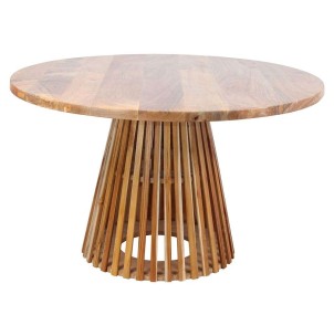 Mesa LEIRE Ø110 cm de Comedor, Pino Natural - Vackart. Las más exclusivas y modernas mesas de diseño nórdico en Vackart, tu tienda de diseño online.