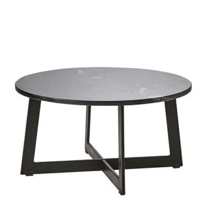 Mesa de Centro MILAN Ø70x35 cm, Mármol / Hierro Negro - Affari. Las modernas mesas de diseño nórdico de Affari en Vackart, tu tienda de diseño online.