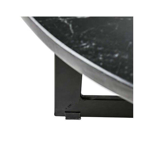 Mesa de Centro MILAN Ø70x35 cm, Mármol / Hierro Negro - Affari. Vackart Mesa de Centro MILAN Ø70x35 cm, Mármol / Hierro Negro - Affari. Vackart