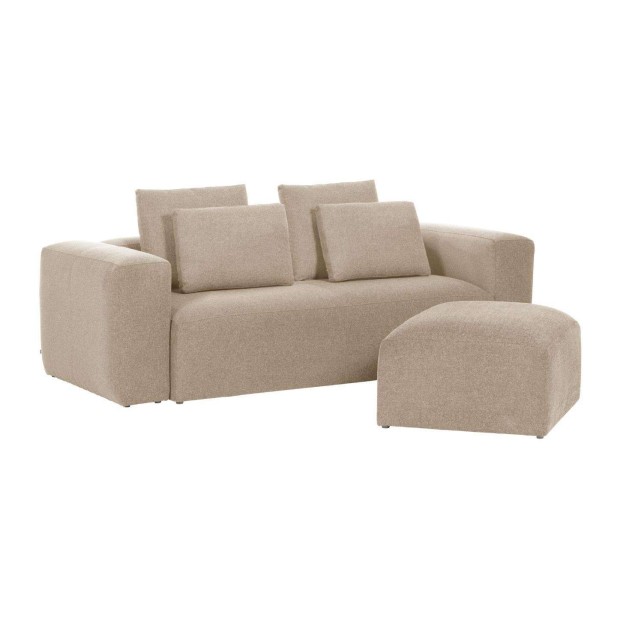 Sofá Blok 3 plazas beige 240 cm - Kave Home