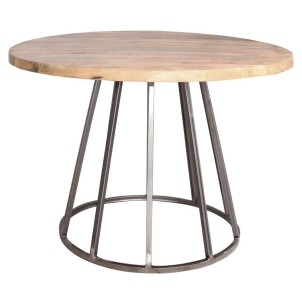 Mesa TÍVOLI BARNIZ Ø130 cm de Comedor, Madera Natural / Metal - Vackart. Modernas y exclusivas mesas de diseño nórdico en Vackart, tu tienda de diseño online.